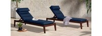 Vaughn™ Set of 2 Outdoor Chaise Lounge Chairs - Spa Blue