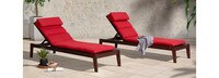 Vaughn™ Set of 2 Outdoor Chaise Lounge Chairs - Spa Blue