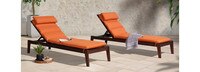 Vaughn™ Set of 2 Outdoor Chaise Lounge Chairs - Spa Blue