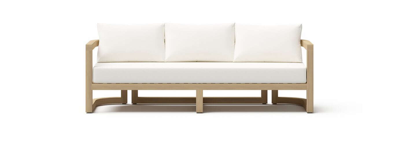 Sarpa Acacia Wood 91in Outdoor Patio Sofa