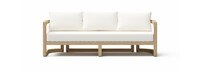Sarpa Acacia Wood 91in Outdoor Patio Sofa - Linen White