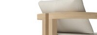 Sarpa Acacia Wood 91in Outdoor Patio Sofa - Linen White