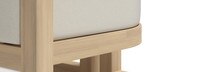 Sarpa Acacia Wood 91in Outdoor Patio Sofa - Linen White