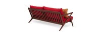 Vaughn™ 76in Outdoor Sofa - Sunset Red