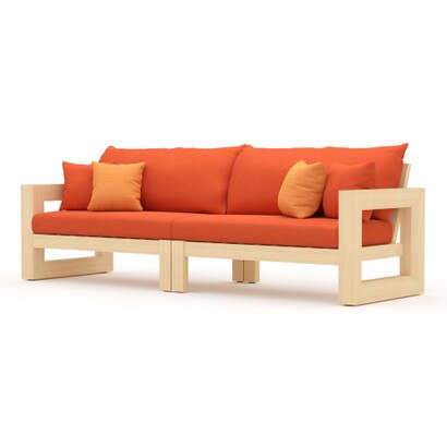 Benson™ 96in Sofa - Tikka Orange