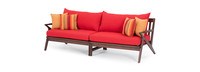 Vaughn™ 96in Sunbrella® Outdoor Sofa - Sunset Red
