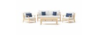 Kooper™ 4 Piece Outdoor Sofa & Club Chair Set - Bliss Ink