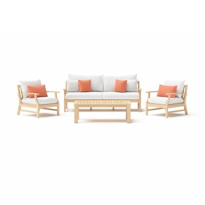Kooper™ 4 Piece Outdoor Sofa & Club Chair Set - Cast Coral