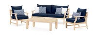 Kooper™ 4 Piece Sunbrella® Outdoor Sofa & Club Chair Set - Navy Blue