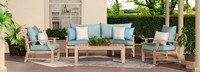Kooper™ 4 Piece Sunbrella® Outdoor Sofa & Club Chair Set - Spa Blue