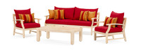 Kooper™ 4 Piece Outdoor Sofa & Club Chair Set - Sunset Red