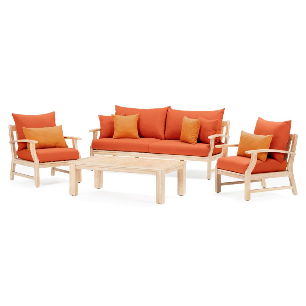Kooper™ 4 Piece Outdoor Sofa & Club Chair Set - Tikka Orange