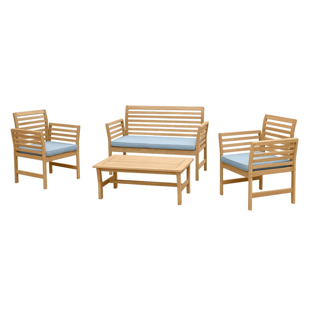 Yuri 4pc Seating Set - Light Blue