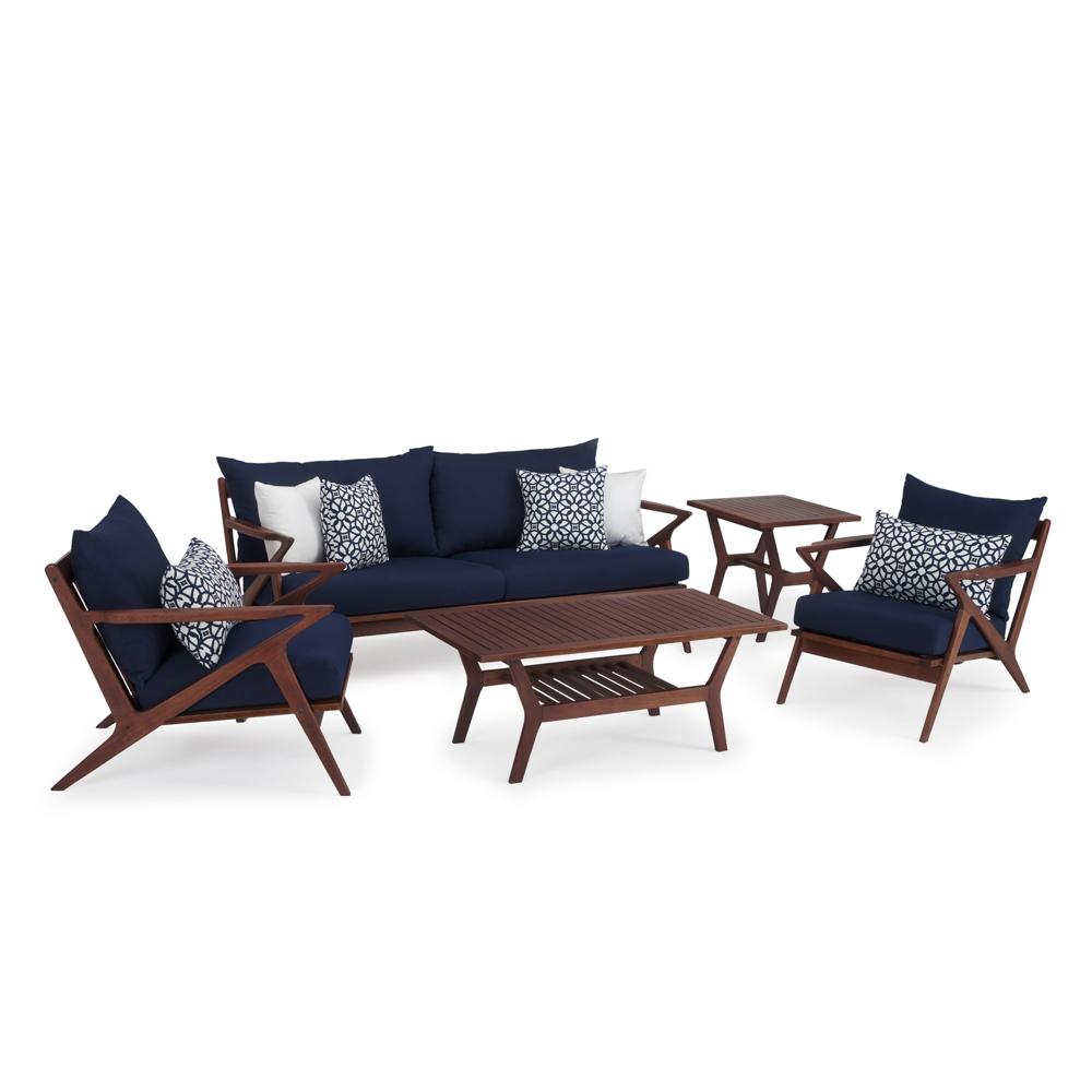 Vaughn™ 5 Piece Outdoor Seating Set - Navy Blue
