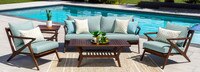 Vaughn™ 5 Piece Outdoor Seating Set - Spa Blue