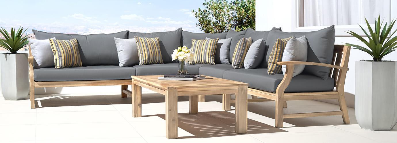 Kooper 6 Piece Sunbrella Outdoor Sectional - Thumbnail 5