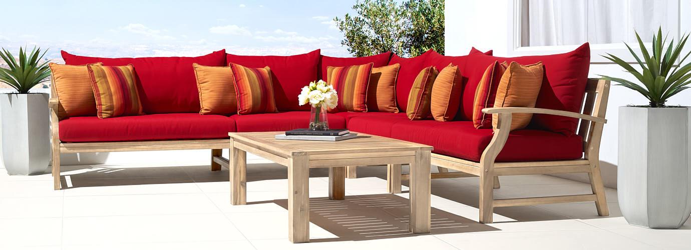 Kooper 6 Piece Sunbrella Outdoor Sectional - Thumbnail 4