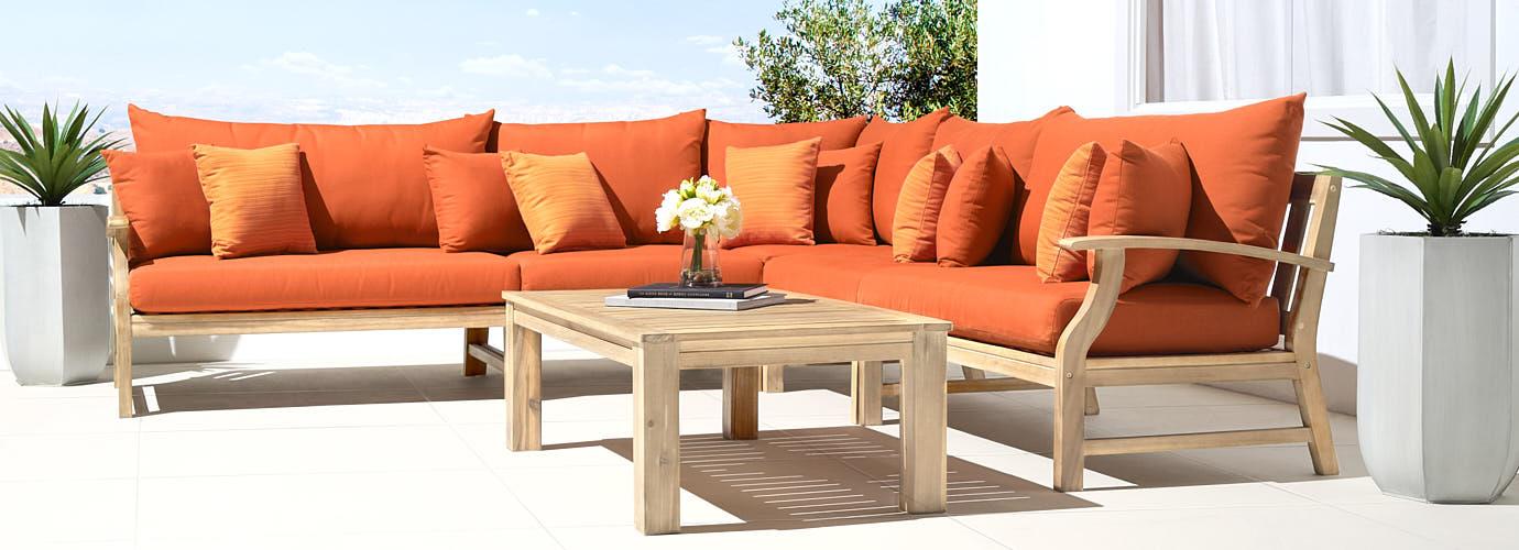 Kooper 6 Piece Sunbrella Outdoor Sectional - Thumbnail 3