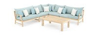 Kooper™ 6 Piece Sunbrella® Outdoor Sectional - Spa Blue
