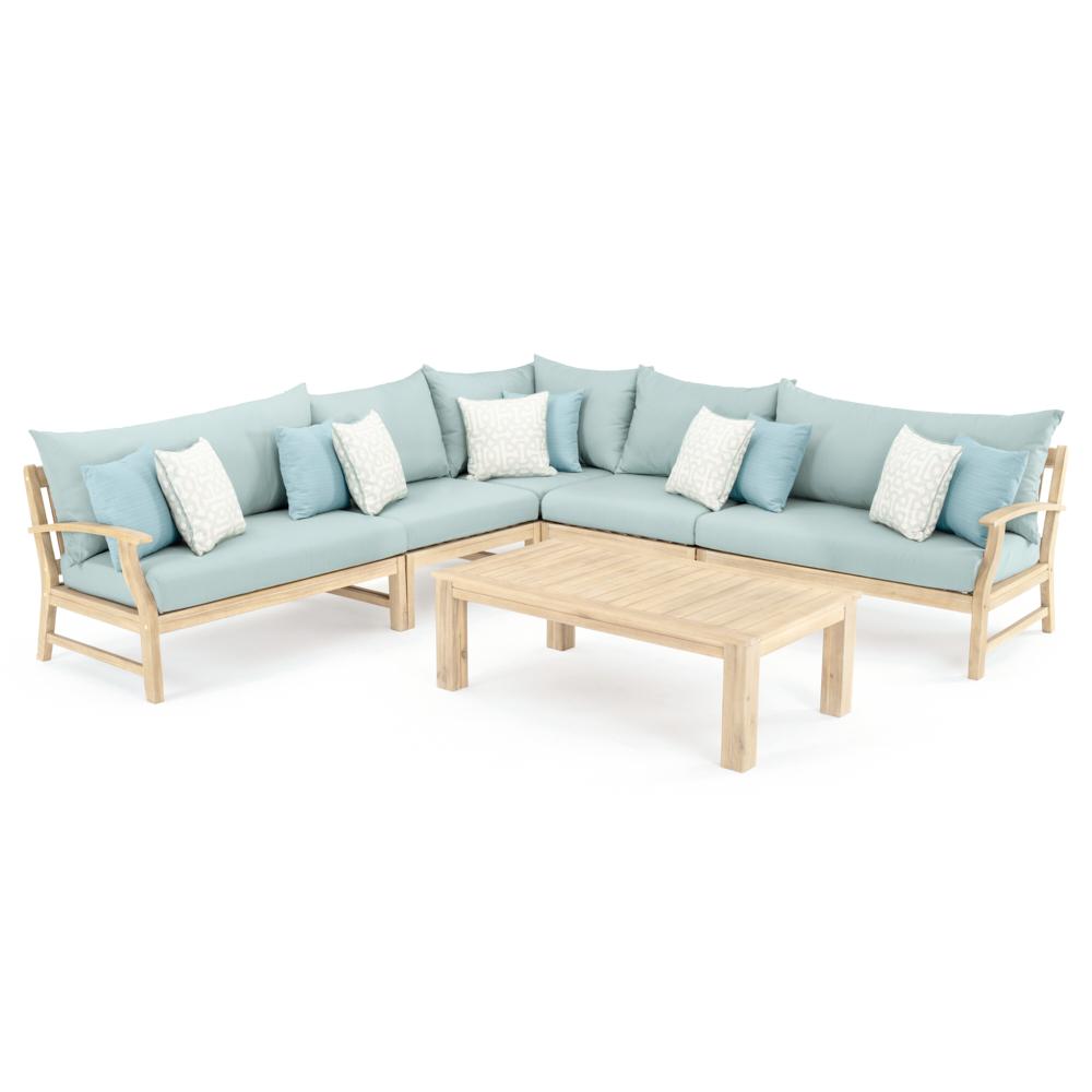 Kooper™ 6 Piece Sunbrella® Outdoor Sectional - Spa Blue