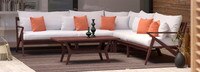 Vaughn™ 6 Piece Outdoor Sectional - Charcoal Gray