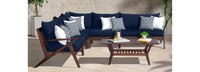 Vaughn™ 6 Piece Outdoor Sectional - Charcoal Gray