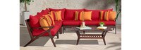 Vaughn™ 6 Piece Outdoor Sectional - Charcoal Gray