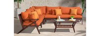 Vaughn™ 6 Piece Outdoor Sectional - Charcoal Gray