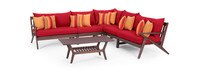 Vaughn™ 6 Piece Outdoor Sectional - Sunset Red