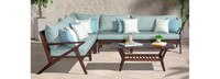 Vaughn™ 6 Piece Outdoor Sectional - Sunset Red