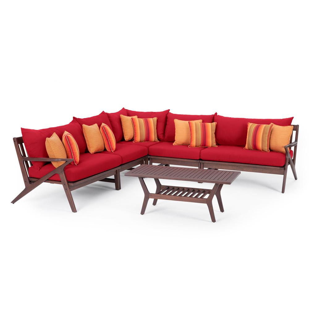 Vaughn™ 6 Piece Outdoor Sectional - Sunset Red