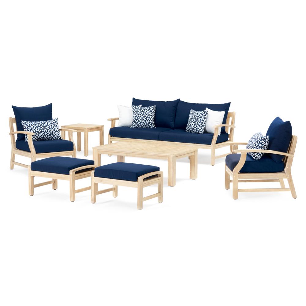 Kooper™ 7 Piece Sunbrella® Sofa & Club Chair Set - Navy Blue