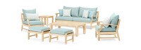 Kooper™ 7 Piece Sunbrella® Outdoor Sofa & Club Chair Set - Spa Blue