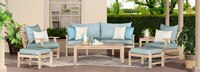 Kooper™ 7 Piece Sunbrella® Outdoor Sofa & Club Chair Set - Spa Blue