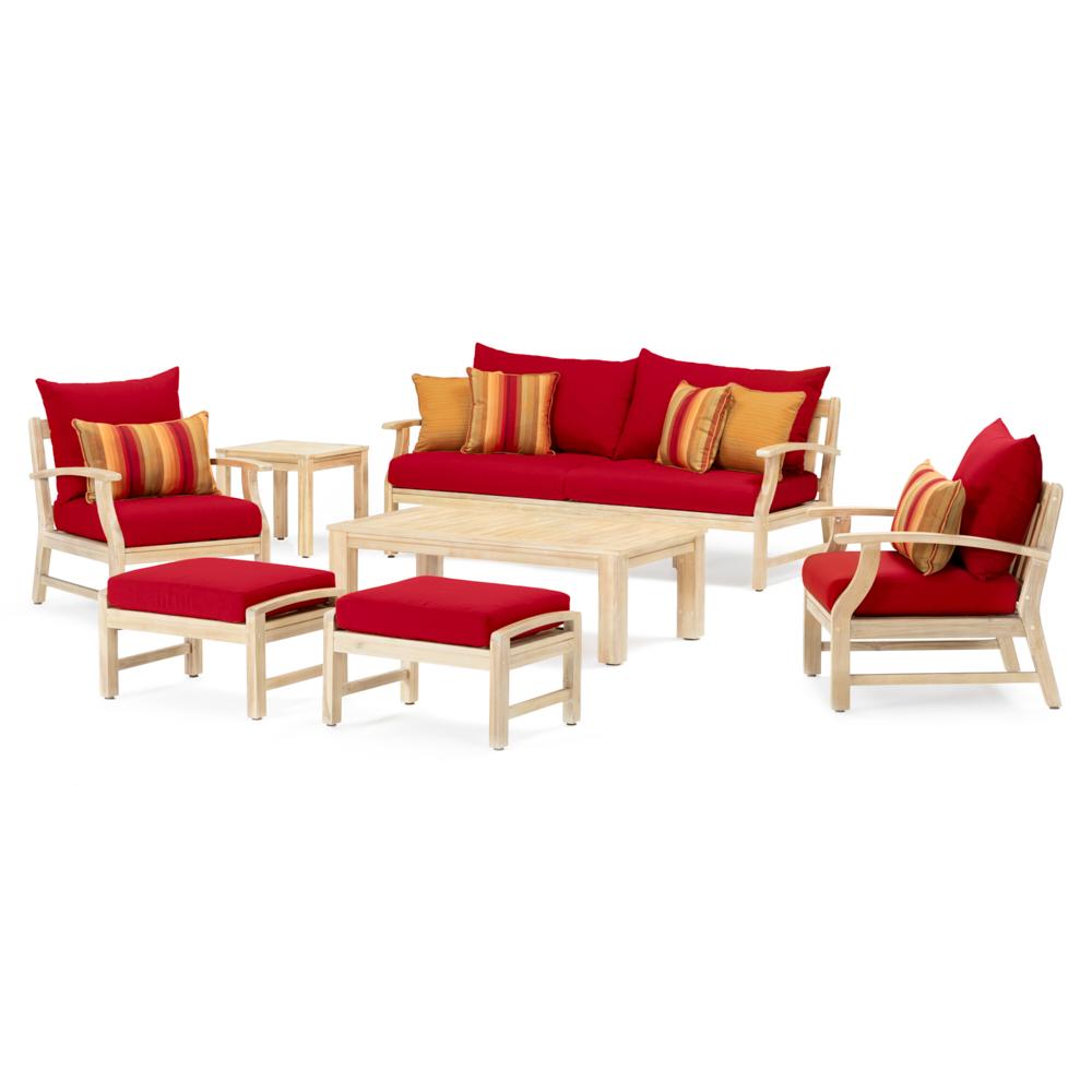 Kooper™ 7 Piece Outdoor Sofa & Club Chair Set - Sunset Red