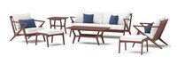 Vaughn™ 7 Piece Outdoor Sofa and Club Chair Set - Bliss Ink