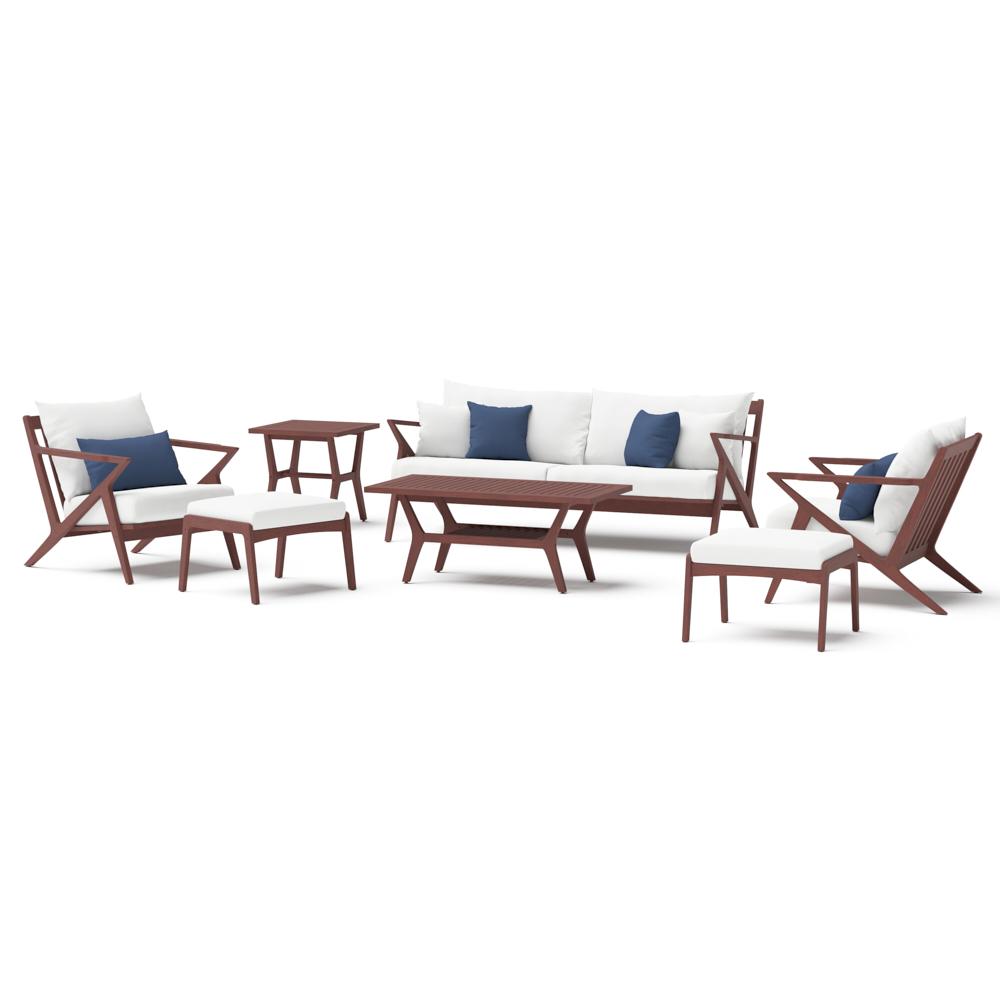 Vaughn™ 7 Piece Outdoor Sofa and Club Chair Set - Bliss Ink