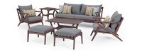 Vaughn™ 7 Piece Outdoor Sofa and Club Chair Set - Charcoal Gray