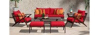 Vaughn™ 7 Piece Outdoor Sofa and Club Chair Set - Charcoal Gray
