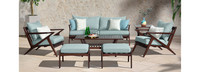Vaughn™ 7 Piece Sunbrella® Outdoor Sofa & Club Chair Set - Centered Ink