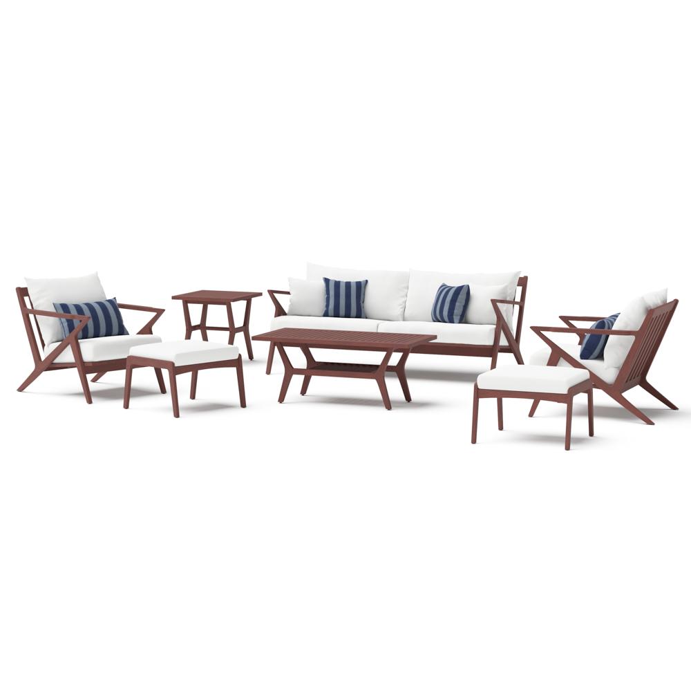Vaughn™ 7 Piece Outdoor Sofa and Club Chair Set - Centered Ink