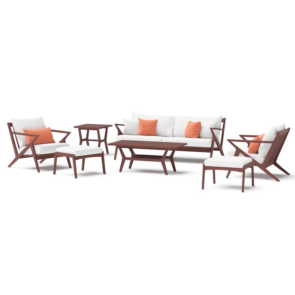 Vaughn™ 7 Piece Outdoor Sofa and Club Chair Set - Cast Coral