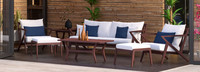 Vaughn™ 7 Piece Sunbrella® Outdoor Sofa & Club Chair Set - Navy Blue