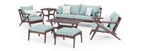 Vaughn™ 7 Piece Outdoor Sofa and Club Chair Set - Spa Blue