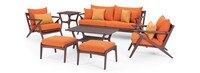 Vaughn™ 7 Piece Outdoor Sofa and Club Chair Set - Tikka Orange