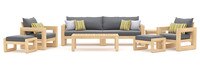 Benson™ 8 Piece Sunbrella® Outdoor Sofa & Club Chair Set - Charcoal Gray