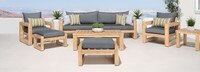 Benson™ 8 Piece Sunbrella® Outdoor Sofa & Club Chair Set - Charcoal Gray