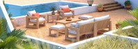 Benson™ 8 Piece Sofa & Club Chair Set - Cast Coral