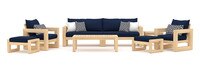 Benson™ 8 Piece Sunbrella® Outdoor Sofa & Club Chair Set - Navy Blue