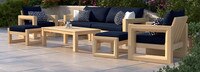 Benson™ 8 Piece Sunbrella® Outdoor Sofa & Club Chair Set - Navy Blue